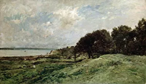 The Seashore near Villerville, 1875. Artist: Charles Francois Daubigny The Seashore near Villerville, 1875. Artist: Charles Francois Daubigny