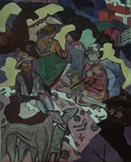Aristarkh Vasilyevich 1882 1943 Gallery: At the seaside, 1915-1916. Artist: Lentulov, Aristarkh Vasilyevich (1882-1943)