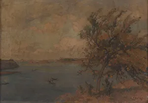 Windswept Prints: At the seaside. Creator: Auguste Lepere