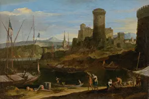 Staffage Prints: Seaside Landscape II, 1660. Creator: Adriaan van der Cabel