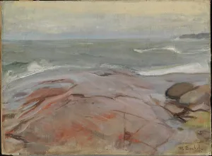 Knut Magnus Enckell Prints: Seaside Landscape from Suursaari Island, 1905. Creator: Magnus Enckell