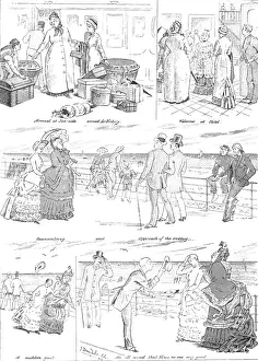 Courtship Prints: A Seaside Romance, 1883. Creator: Unknown