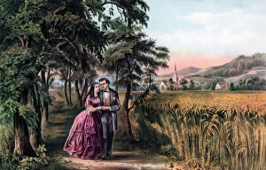 The Season of Love, Youth, 1868.Artist: Currier and Ives