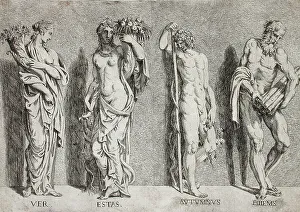 Giulio Pippi Detto Giulio Romano Prints: The Four Seasons, between 1515 and 1573. Creators: Battista del Moro, Giulio Romano