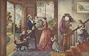 American School 19th Century Prints: The Four Seasons of Life - Middle Age, The Season of Strength, pub. 1868, Currier & Ives