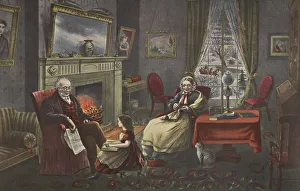 Cosy Prints: The Four Seasons of Life - Old Age, The Season of Rest, pub. 1868, Currier & Ives