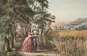 The Four Seasons of Life - Youth, The Season of Love, pub. 1868, Currier & Ives