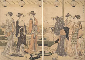 Toyokuni Prints: The Four Seasons in Southern Edo: A Summer Scene (Minami shiki; Natsu [no] kei)