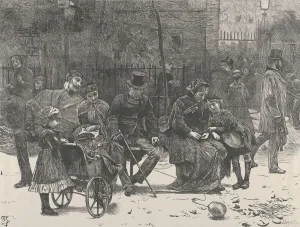 Busker Collection: A Seat in St. Jamess Park, 1870. Creator: Joseph Swain