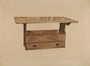 Poffinbarger Paul Collection: Seat Table, c. 1939. Creator: Paul Poffinbarger