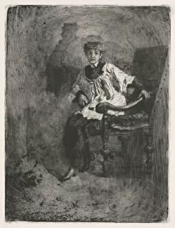Ecclesiastical Gallery: Seated Acolyte, c. 1872. Creator: Mose, Bianchi