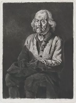 Boisseux Jean Jacques De Collection: Seated Beggar: Portrait of Old Girard, a Peasant from Chasselay, 1772