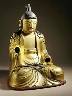 Bosatsu Prints: Seated Bodhisattva, 18th century. Creator: Unknown