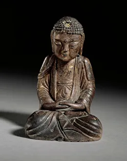 Meditating Prints: Seated Buddha, 13th-14th century. Creator: Unknown