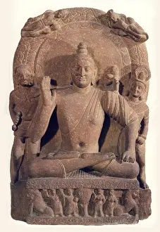 Buddha Prints: Seated Buddha, 2nd cen. AD. Creator: Central Asian Art