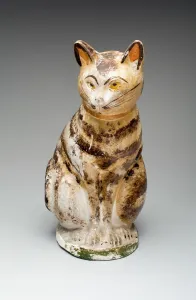Worn Prints: Seated Cat, c. 1875. Creator: Unknown