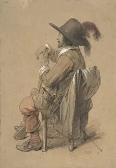 Seated Cavalier, mid-19th century. Creator: Jean-Baptiste Madou