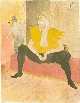Lautrec Collection: Seated Clowness (La Clownesse assise), 1896. Creator: Henri de Toulouse-Lautrec