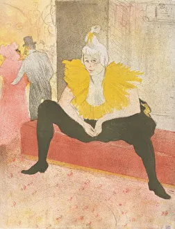 Toulouse Lautrec Collection: The Seated Clowness (Mademoiselle Cha-u-ka-o) (from the series Elles), 1896. 1896