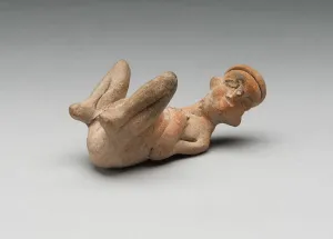 Childbirth Prints: Seated Female Figure Giving Birth, c. A. D. 200. Creator: Unknown