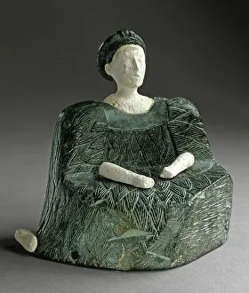 Central Asian Prints: Seated Female Figure (image 1 of 3), between c.2500 and c.1500 B.C.. Creator: Unknown