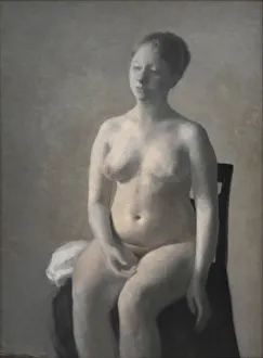 Seated Female Nude, 1889. Creator: Hammershoi, Vilhelm (1864-1916)