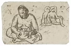 Eug And Xe8 Collection: Seated Female (related to the painting Sister of Charity), c. 1902. Creator: Paul Gauguin