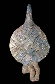 Cremation Prints: Seated fiddle-idol, 21st century BC