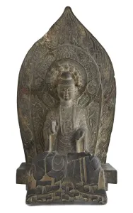 Seated figure of the Buddha Sakyamuni in high relief, Period of Division, 534-550 Seated figure of the Buddha Sakyamuni in high relief, Period of Division, 534-550