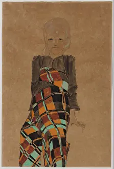 Schiele Prints: Seated Girl, 1910. Creator: Schiele, Egon (1890-1918)