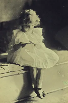 Platinum Prints 1900 Gmgpc Prints: Seated girl reading a book, c1900. Creator: Eva Watson-Schutze