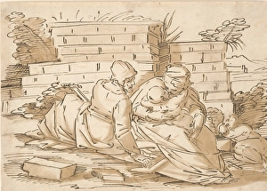Refuge Prints: Seated Holy Family, 1501/1600. Creator: Unknown