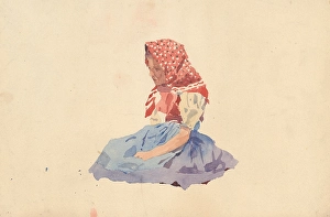 Gustav Prints: Seated Little Girl, after 1900. Creator: Gustav Mally