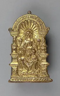 Gilding Prints: Seated Madonna and Child, 16th century. Creator: Unknown