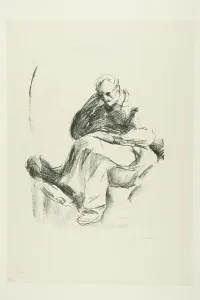 Seated Man, 1912-14. Creator: Edvard Munch
