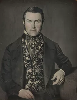 And F Gallery: Seated Man in Floral Vest, 1840s-50s. Creators: W. & F