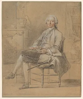 Attributed To Prints: Seated Man Holding a Snuff Box, c