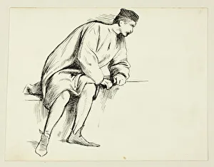 Nosy Prints: Seated Man Leaning on his Arm, n. d. Creator: Henry Stacy Marks