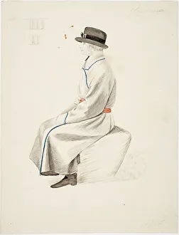 Robert Wilhelm Ekman Prints: A seated man in national dress. Creator: Robert Wilhelm Ekman