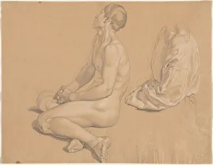 Heightened Prints: A Seated Man Nude and then Clothed, 1820s. Creator: Gustav Heinrich Nacke