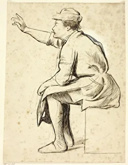 Seated Man with Raised Arm, n. d. Creator: Henry Stacy Marks