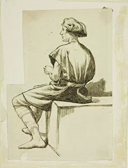 Seated Man in Tunic, 1860 / 69. Creator: Charles Samuel Keene