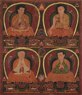 Four Seated Masters, c. 1450. Creator: Unknown