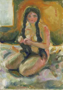 1913 Prints: Seated Nude, 1913. Creator: Edvard Munch