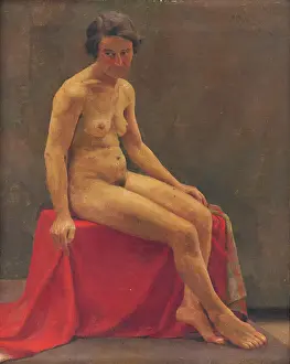 Treskon Prints: Seated nude, 1920. Creator: Ladislav Treskon