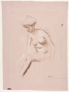 Seated Nude, fourth quarter 1800s or first third 1900s. Creator: Jean Louis Forain (French