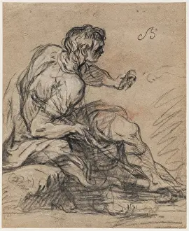 Seated Shepherd, 18th century. Creator: Unknown