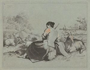 Seated Shepherdess, 1762. Creator: Francesco Londonio