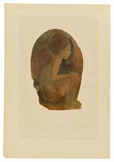 Eug And Xe8 Collection: Seated Tahitian Youth, 1894 / 1903. Creator: Paul Gauguin