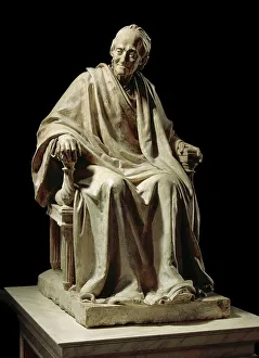 Voltaire Prints: Seated Voltaire (image 1 of 6), between c.1779 and c.1795. Creator: Jean-Antoine Houdon